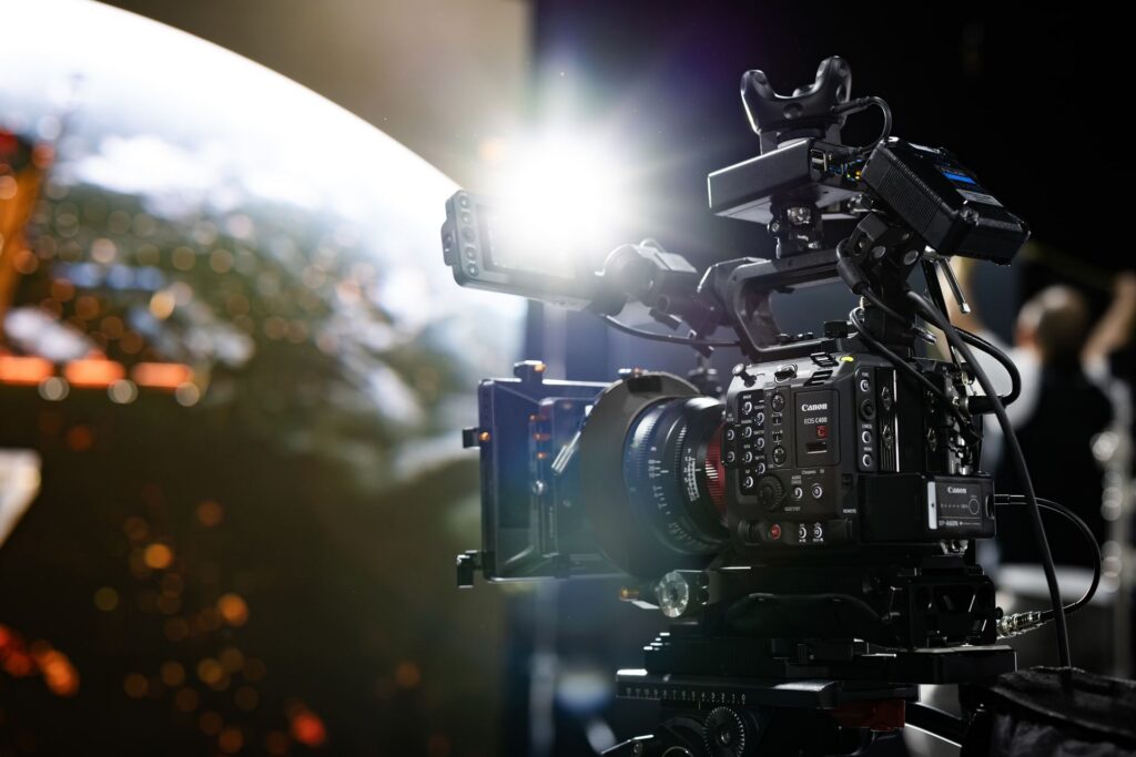 Canon C400 cinema camera on a Sunday Treat shoot in an LED volume studio