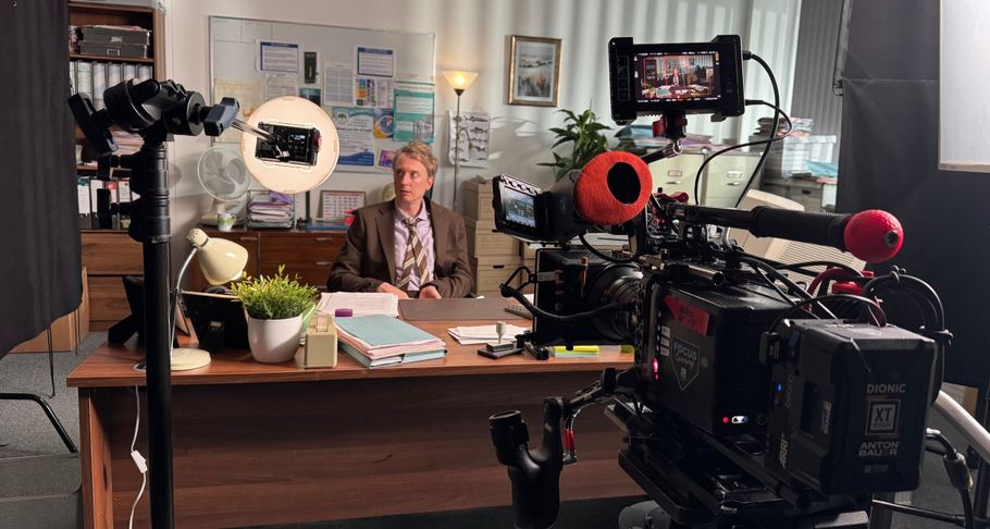 On set with TaxZap - filming the No More Accountants campaign