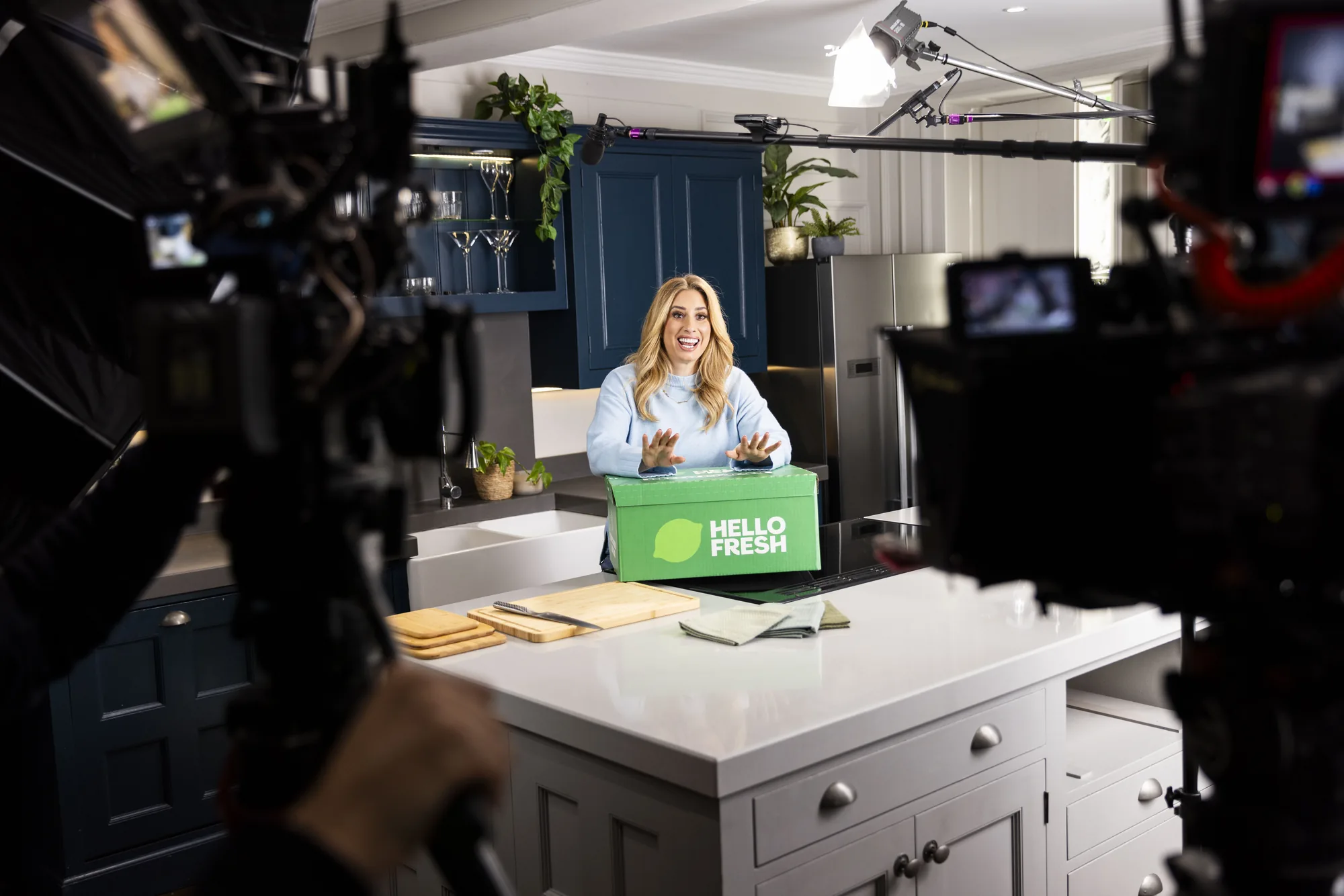Behind the scenes of a HelloFresh branded content shoot with Stacey Solomon