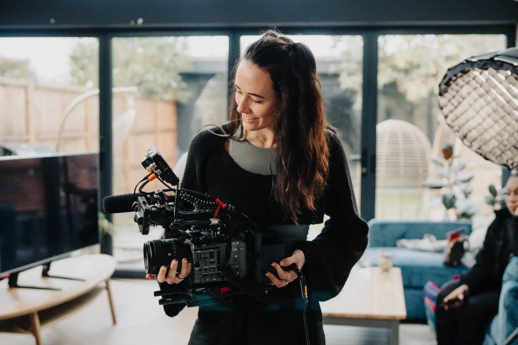 Camera operator filming during a Sunday Treat production
